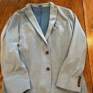 jf j.ferrar Gray Blazer with Notch Lapel and Tailored Fit